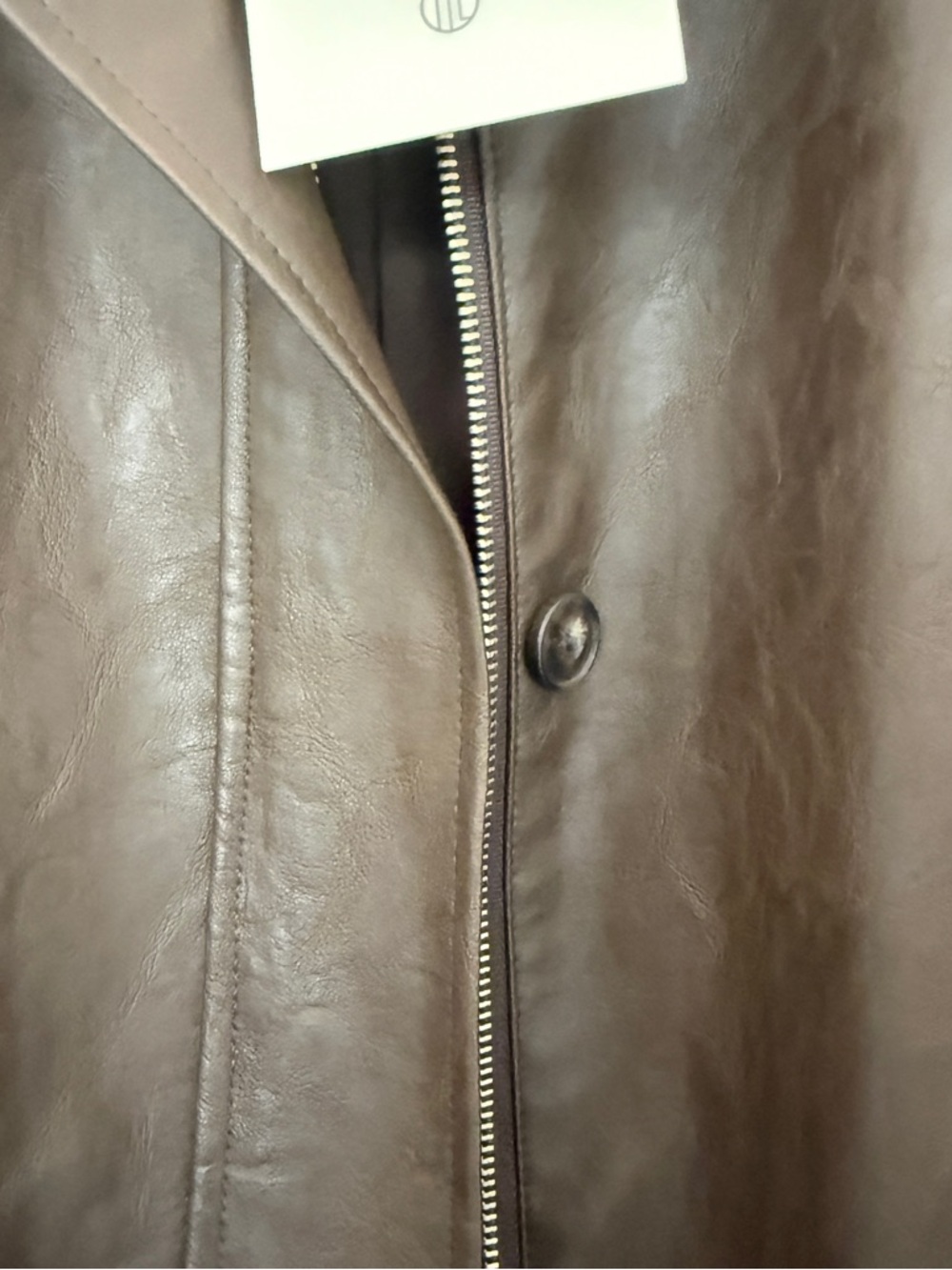 Wconcept Korean Brand Tillidie Leather Jacket Coat – New With Tags - Picture 8 of 9